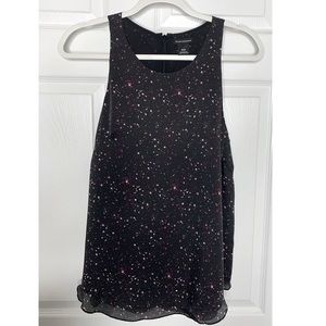 Club Monaco Splattered Paint Silk Tank Top Sz M